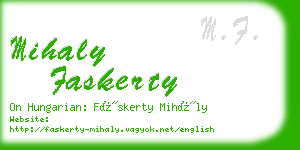 mihaly faskerty business card